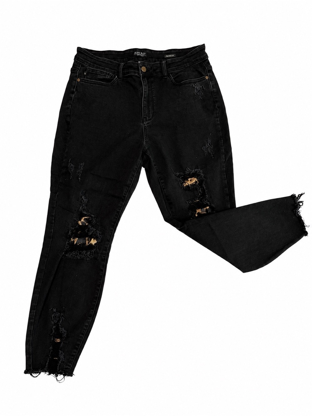 Judy Blue Black Distressed Skinny Jeans – Size 16W